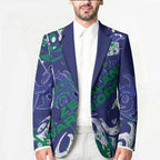 Personalized New Zealand Warriors Rugby Blazer Urban Street Graffiti Style - Distressed Splatter Elements