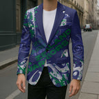 Personalized New Zealand Warriors Rugby Blazer Urban Street Graffiti Style - Distressed Splatter Elements