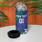 Personalized New Zealand Warriors Rugby 4 in 1 Can Cooler Tumbler Urban Street Graffiti Style - Distressed Splatter Elements