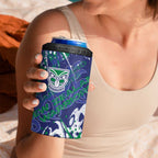Personalized New Zealand Warriors Rugby 4 in 1 Can Cooler Tumbler Urban Street Graffiti Style - Distressed Splatter Elements