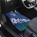 Personalized New Zealand Warriors Rugby Car Mats Urban Street Graffiti Style - Distressed Splatter Elements
