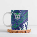 Personalized New Zealand Warriors Rugby Ceramic Mug Urban Street Graffiti Style - Distressed Splatter Elements