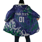 Personalized New Zealand Warriors Rugby Cloak Urban Street Graffiti Style - Distressed Splatter Elements
