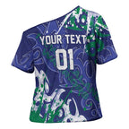 Personalized New Zealand Warriors Rugby Cross Shoulder Shirt Urban Street Graffiti Style - Distressed Splatter Elements
