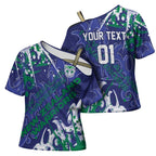 Personalized New Zealand Warriors Rugby Cross Shoulder Shirt Urban Street Graffiti Style - Distressed Splatter Elements