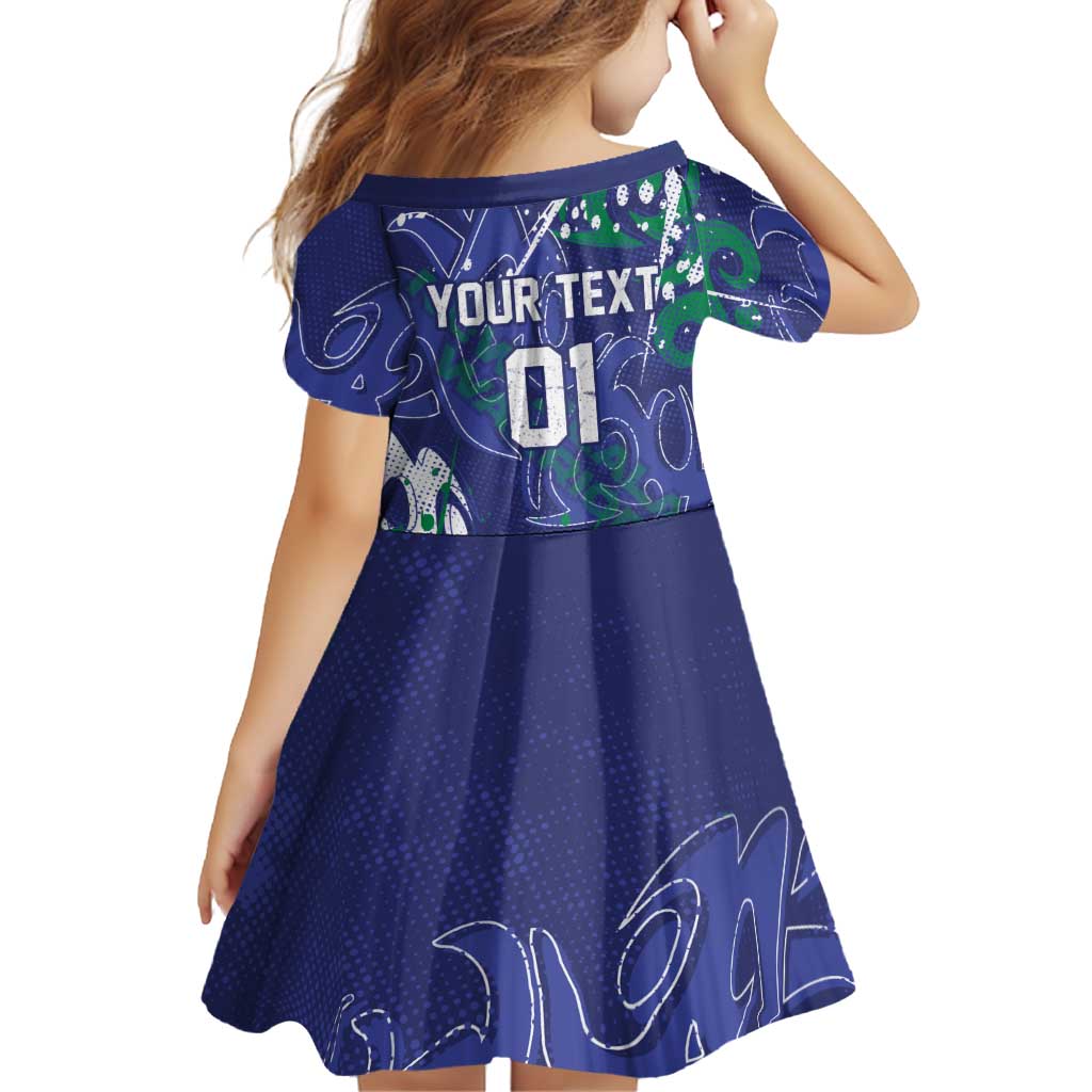 Personalized New Zealand Warriors Rugby Family Matching Mermaid Dress and Hawaiian Shirt Urban Street Graffiti Style - Distressed Splatter Elements