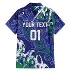 Personalized New Zealand Warriors Rugby Family Matching Mermaid Dress and Hawaiian Shirt Urban Street Graffiti Style - Distressed Splatter Elements