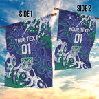 Personalized New Zealand Warriors Rugby Garden Flag Urban Street Graffiti Style - Distressed Splatter Elements