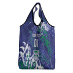 Personalized New Zealand Warriors Rugby Grocery Bag Urban Street Graffiti Style - Distressed Splatter Elements