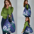 Personalized New Zealand Warriors Rugby Grocery Bag Urban Street Graffiti Style - Distressed Splatter Elements