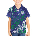 Personalized New Zealand Warriors Rugby Hawaiian Shirt Urban Street Graffiti Style - Distressed Splatter Elements