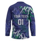 Personalized New Zealand Warriors Rugby Hockey Jersey Urban Street Graffiti Style - Distressed Splatter Elements