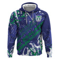 Personalized New Zealand Warriors Rugby Hoodie Urban Street Graffiti Style - Distressed Splatter Elements