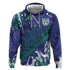 Personalized New Zealand Warriors Rugby Hoodie Urban Street Graffiti Style - Distressed Splatter Elements
