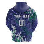 Personalized New Zealand Warriors Rugby Hoodie Urban Street Graffiti Style - Distressed Splatter Elements