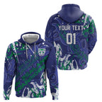 Personalized New Zealand Warriors Rugby Hoodie Urban Street Graffiti Style - Distressed Splatter Elements