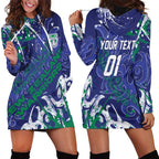Personalized New Zealand Warriors Rugby Hoodie Dress Urban Street Graffiti Style - Distressed Splatter Elements