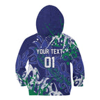 Personalized New Zealand Warriors Rugby Kid Hoodie Urban Street Graffiti Style - Distressed Splatter Elements