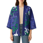 Personalized New Zealand Warriors Rugby Kimono Urban Street Graffiti Style - Distressed Splatter Elements