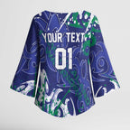 Personalized New Zealand Warriors Rugby Kimono Sleeve Blouse Urban Street Graffiti Style - Distressed Splatter Elements
