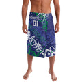 Personalized New Zealand Warriors Rugby Lavalava Urban Street Graffiti Style - Distressed Splatter Elements