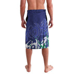 Personalized New Zealand Warriors Rugby Lavalava Urban Street Graffiti Style - Distressed Splatter Elements