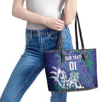 Personalized New Zealand Warriors Rugby Leather Tote Bag Urban Street Graffiti Style - Distressed Splatter Elements