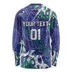 Personalized New Zealand Warriors Rugby Long Sleeve Shirt Urban Street Graffiti Style - Distressed Splatter Elements