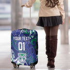 Personalized New Zealand Warriors Rugby Luggage Cover Urban Street Graffiti Style - Distressed Splatter Elements