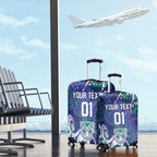 Personalized New Zealand Warriors Rugby Luggage Cover Urban Street Graffiti Style - Distressed Splatter Elements