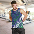 Personalized New Zealand Warriors Rugby Men Tank Top Urban Street Graffiti Style - Distressed Splatter Elements