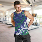 Personalized New Zealand Warriors Rugby Men Tank Top Urban Street Graffiti Style - Distressed Splatter Elements