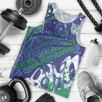 Personalized New Zealand Warriors Rugby Men Tank Top Urban Street Graffiti Style - Distressed Splatter Elements