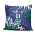 Personalized New Zealand Warriors Rugby Pillow Cover Urban Street Graffiti Style - Distressed Splatter Elements