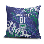 Personalized New Zealand Warriors Rugby Pillow Cover Urban Street Graffiti Style - Distressed Splatter Elements
