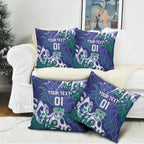 Personalized New Zealand Warriors Rugby Pillow Cover Urban Street Graffiti Style - Distressed Splatter Elements