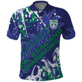 Personalized New Zealand Warriors Rugby Polo Shirt Urban Street Graffiti Style - Distressed Splatter Elements