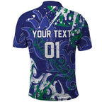 Personalized New Zealand Warriors Rugby Polo Shirt Urban Street Graffiti Style - Distressed Splatter Elements