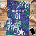 Personalized New Zealand Warriors Rugby Puzzle Urban Street Graffiti Style - Distressed Splatter Elements