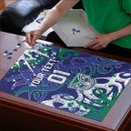 Personalized New Zealand Warriors Rugby Puzzle Urban Street Graffiti Style - Distressed Splatter Elements