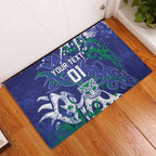 Personalized New Zealand Warriors Rugby Rubber Doormat Urban Street Graffiti Style - Distressed Splatter Elements