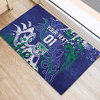 Personalized New Zealand Warriors Rugby Rubber Doormat Urban Street Graffiti Style - Distressed Splatter Elements