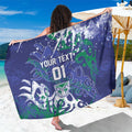 Personalized New Zealand Warriors Rugby Sarong Urban Street Graffiti Style - Distressed Splatter Elements