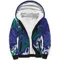 Personalized New Zealand Warriors Rugby Sherpa Hoodie Urban Street Graffiti Style - Distressed Splatter Elements