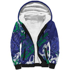Personalized New Zealand Warriors Rugby Sherpa Hoodie Urban Street Graffiti Style - Distressed Splatter Elements