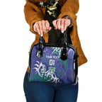 Personalized New Zealand Warriors Rugby Shoulder Handbag Urban Street Graffiti Style - Distressed Splatter Elements
