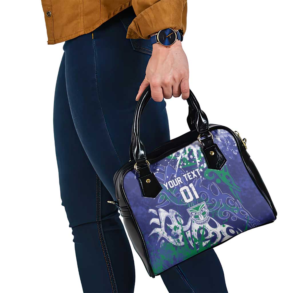 Personalized New Zealand Warriors Rugby Shoulder Handbag Urban Street Graffiti Style - Distressed Splatter Elements