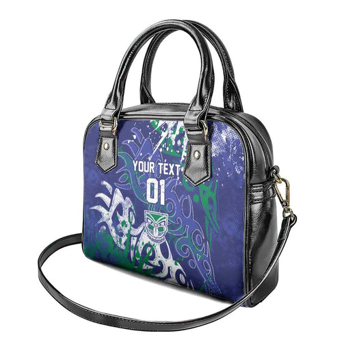 Personalized New Zealand Warriors Rugby Shoulder Handbag Urban Street Graffiti Style - Distressed Splatter Elements