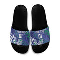 Personalized New Zealand Warriors Rugby Slide Sandals Urban Street Graffiti Style - Distressed Splatter Elements
