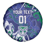 Personalized New Zealand Warriors Rugby Spare Tire Cover Urban Street Graffiti Style - Distressed Splatter Elements